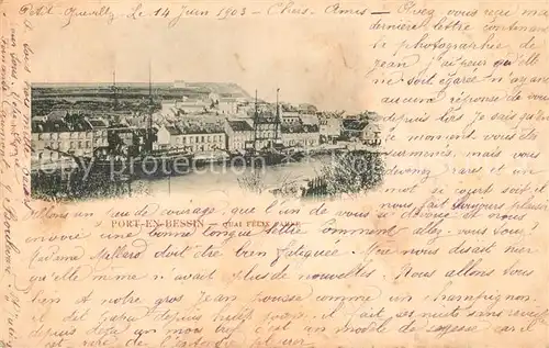 AK / Ansichtskarte Port en Bessin Quai Felix Faure Port en Bessin