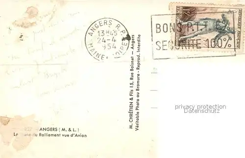 AK / Ansichtskarte Angers Le Place du Ralliement vue d Avion Angers