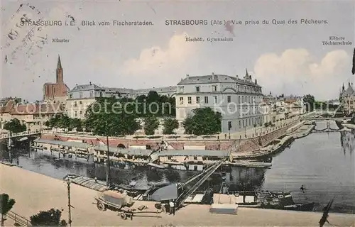 AK / Ansichtskarte Strassburg_Elsass Blick vom Fischerstaden Strassburg Elsass