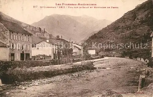 AK / Ansichtskarte Saint_Gironnais Vue sur le Salat et Montagne de Fonta Saint Gironnais