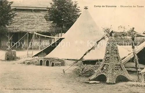 AK / Ansichtskarte Camp_de_Sissonne Decoration des Tentes Camp_de_Sissonne