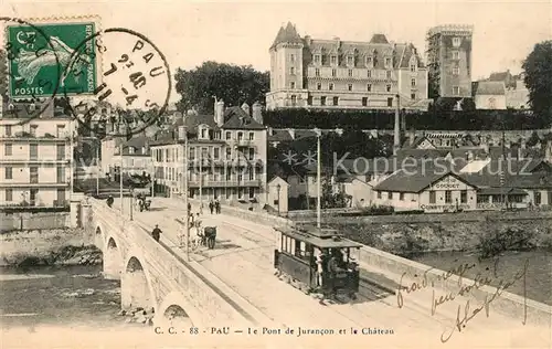 AK / Ansichtskarte Pau Le Pont de Jurancon et le Chateau Pau
