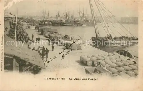 AK / Ansichtskarte Marseille_Bouches du Rhone Le Quai des Forges Marseille