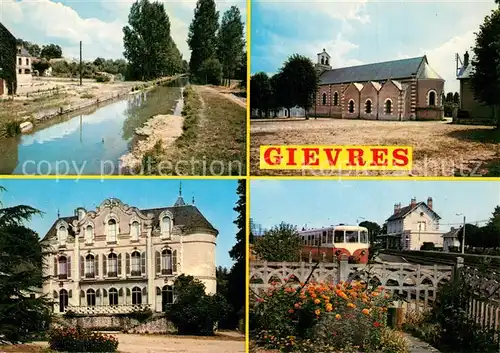 AK / Ansichtskarte Gievres Canal du Berry Chateau de Jaugy Gare Gievres
