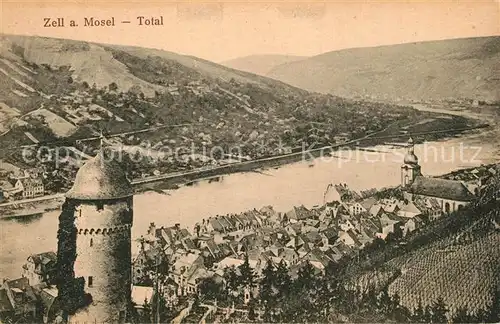 AK / Ansichtskarte Zell_Mosel Panorama Moseltal Zell_Mosel