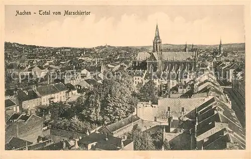 AK / Ansichtskarte Aachen Stadtpanorama Kirche Marschiertor Aachen