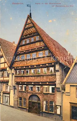 AK / Ansichtskarte Osnabrueck Renaissance Haus in der Bierstrasse Historisches Gebaeude Osnabrueck