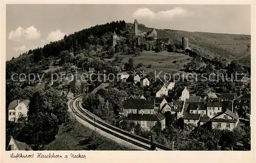 AK / Ansichtskarte Hirschhorn_Neckar Panorama Luftkurort Blick zur Burg Hirschhorn Neckar