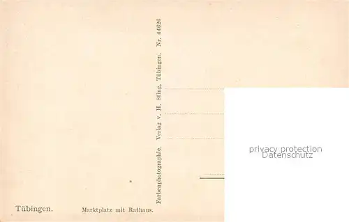 AK / Ansichtskarte Tuebingen Marktplatz mit Rathaus Tuebingen