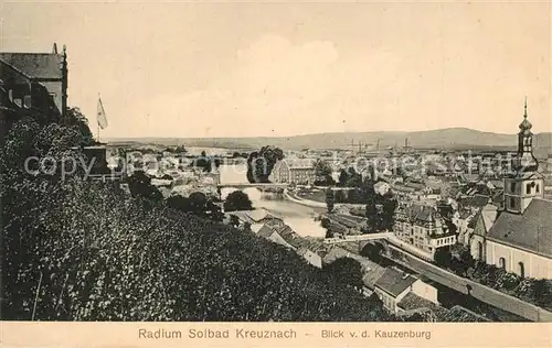 AK / Ansichtskarte Bad_Kreuznach Panorama Blick von der Kauzenburg Bad_Kreuznach