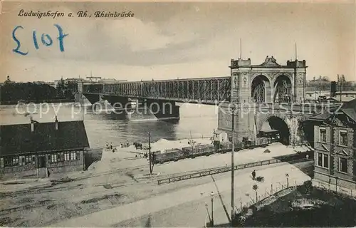 AK / Ansichtskarte Ludwigshafen_Rhein Rheinbruecke Ludwigshafen Rhein