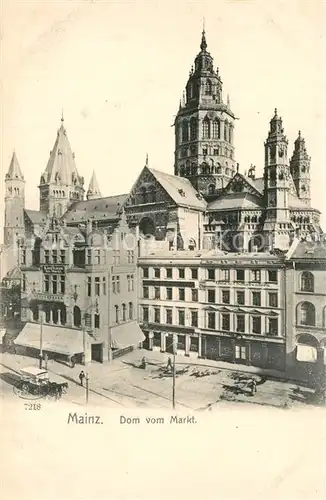 AK / Ansichtskarte Mainz_Rhein Dom Marktplatz Mainz Rhein