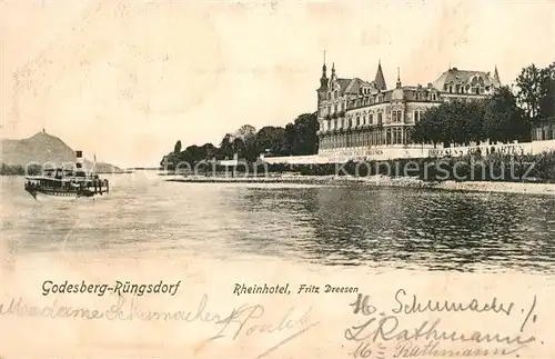 AK / Ansichtskarte Ruengsdorf Rheinhotel Dampfer Ruengsdorf