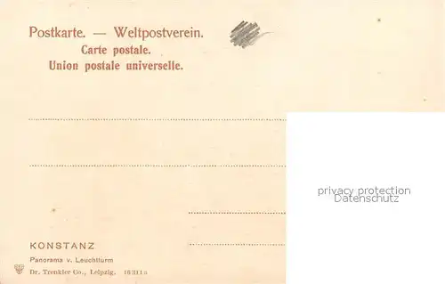 AK / Ansichtskarte Konstanz_Bodensee Panorama vom Leuchtturm Hafen Dampfer Konstanz_Bodensee