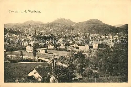 AK / Ansichtskarte Eisenach_Thueringen Stadtpanorama mit Wartburg Eisenach Thueringen