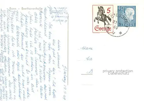 AK / Ansichtskarte Bonn_Rhein Beethovenhalle Bonn_Rhein