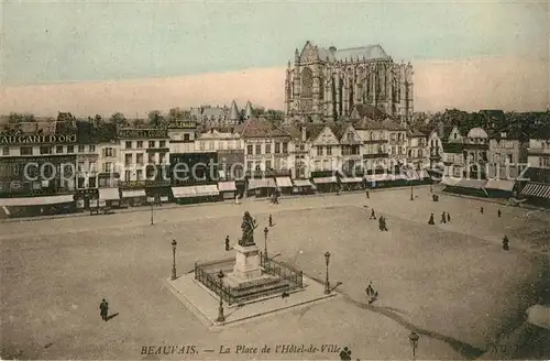 AK / Ansichtskarte Beauvais Place de l Hotel de Ville Beauvais