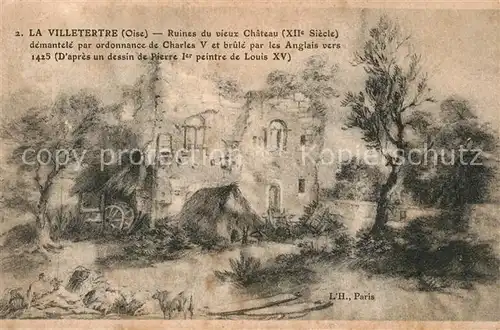 AK / Ansichtskarte Lavilletertre Ruines du vieux Chateau  Lavilletertre