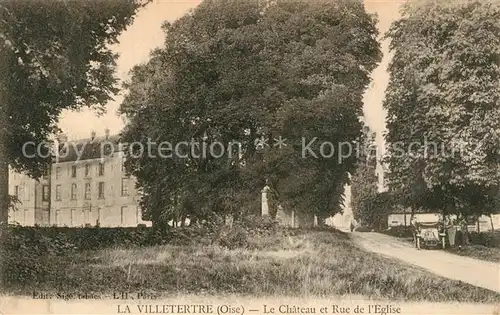 AK / Ansichtskarte Lavilletertre Chateau et Rue de l Eglise  Lavilletertre