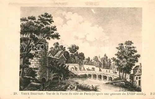 AK / Ansichtskarte Beauvais Porte du cot? de Paris Beauvais