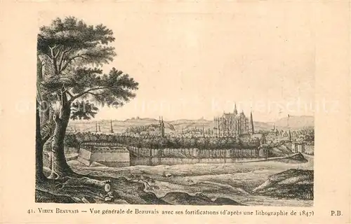 AK / Ansichtskarte Beauvais Litho de 1847 Beauvais