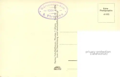 AK / Ansichtskarte Pfronten Hochalp H?tte mit Aggenstein Pfronten