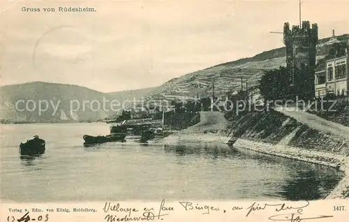 AK / Ansichtskarte Ruedesheim_Rhein Panorama Ruedesheim Rhein
