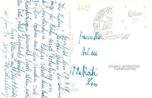 AK / Ansichtskarte Gersfeld_Rhoen Ortsansicht Gersfeld Rhoen