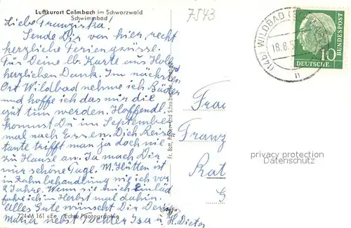 AK / Ansichtskarte Calmbach_Enz Schwimmbad Calmbach Enz