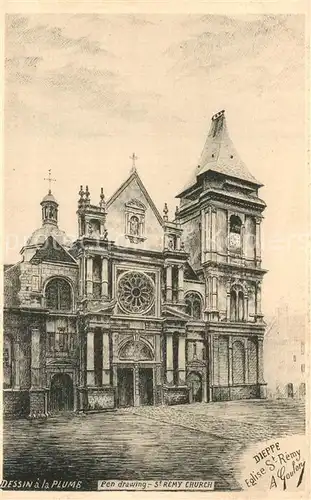 AK / Ansichtskarte Dieppe_Seine Maritime Eglise St Remy Dieppe Seine Maritime