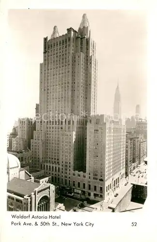 AK / Ansichtskarte New_York_City Waldorf Astoria Hotel New_York_City