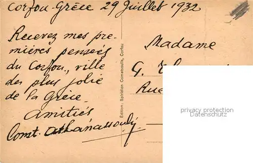 AK / Ansichtskarte Corfou Esplanade Corfou