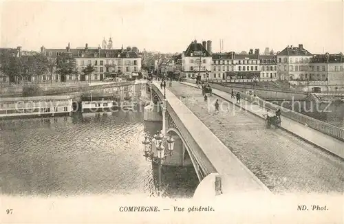 AK / Ansichtskarte Compiegne_Oise Vue generale Compiegne Oise