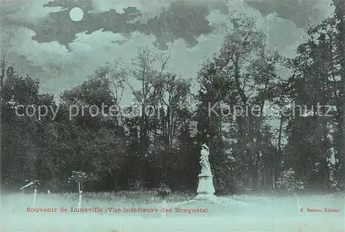 AK / Ansichtskarte Luneville Vue interieure des Bosquets Luneville