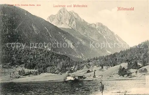 AK / Ansichtskarte Mittenwald_Bayern Lautersee Wetterstein Mittenwald Bayern