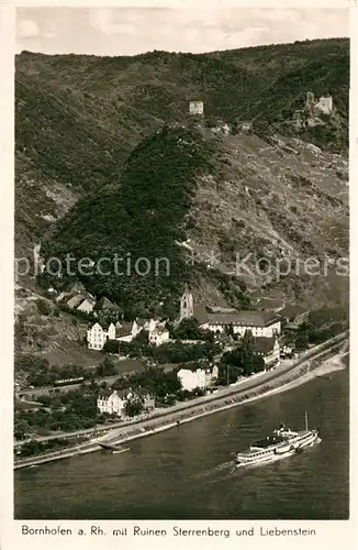 AK / Ansichtskarte Bornhofen_Kamp Ruinen Sterrenberg Liebenstein Bornhofen Kamp