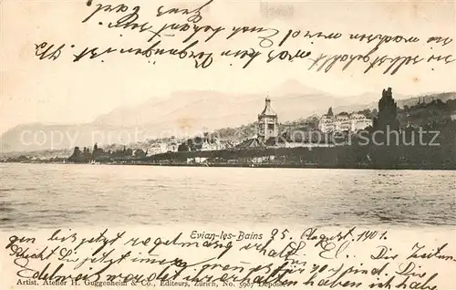 AK / Ansichtskarte Evian les Bains_Haute_Savoie Panorama Evian les Bains_Haute