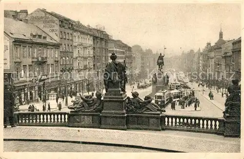 AK / Ansichtskarte Prag_Prahy_Prague Wenzelsplatz Prag_Prahy_Prague