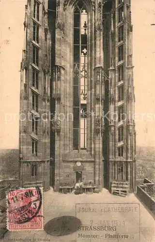 AK / Ansichtskarte Strasbourg_Alsace Muenster Plattform Strasbourg Alsace