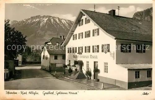 AK / Ansichtskarte Ried_Pfronten Gasthof Goldenes Kreuz Ried Pfronten