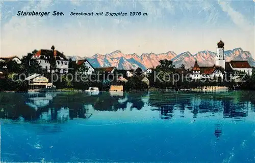 AK / Ansichtskarte Seeshaupt Starnberger See Zugspitze Seeshaupt