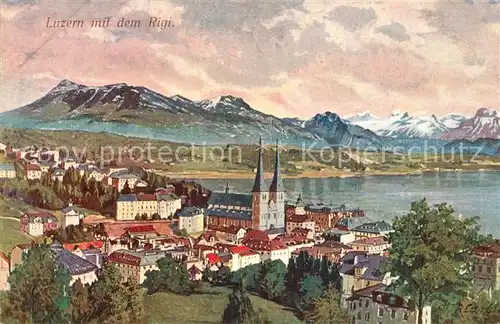 AK / Ansichtskarte Luzern_Vierwaldstaettersee Rigi Kirche Luzern_Vierwaldstaettersee