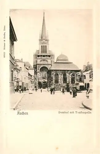 AK / Ansichtskarte Aachen Domhof Taufkapelle Aachen