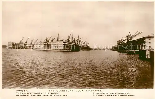 AK / Ansichtskarte Liverpool The Gladstone Dock Liverpool