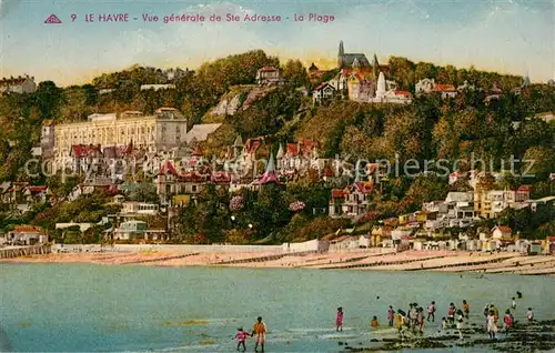AK / Ansichtskarte Le_Havre Panorama Sainte Adresse la Plage Le_Havre