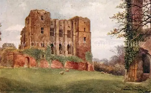 AK / Ansichtskarte Kenilworth_Castle Caesar Tower Kuenstlerkarte Kenilworth_Castle