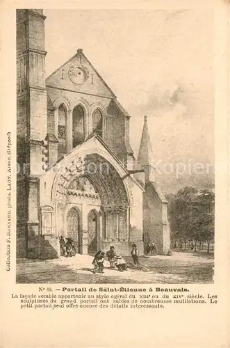 AK / Ansichtskarte Beauvais Portail de Saint Etienne Beauvais