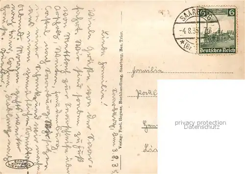 AK / Ansichtskarte Saarburg_Saar Panorama Uferpartie Saarburg Saar