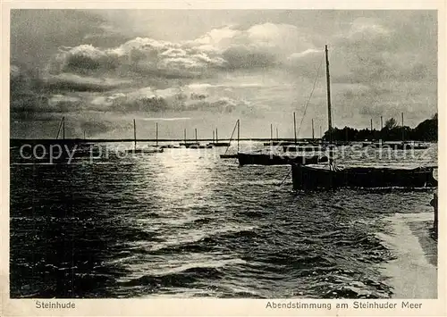 AK / Ansichtskarte Steinhude Abendstimmung Steinhuder Meer Steinhude