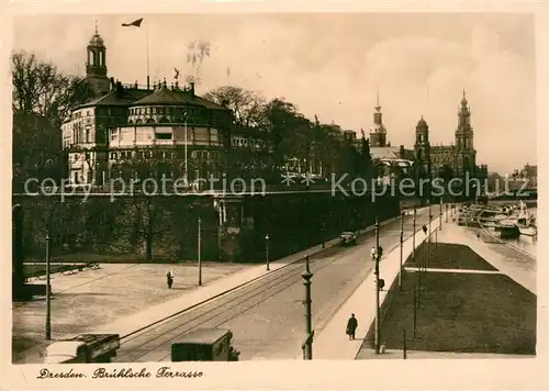 AK / Ansichtskarte Dresden Bruehlsche Terrasse Dresden
